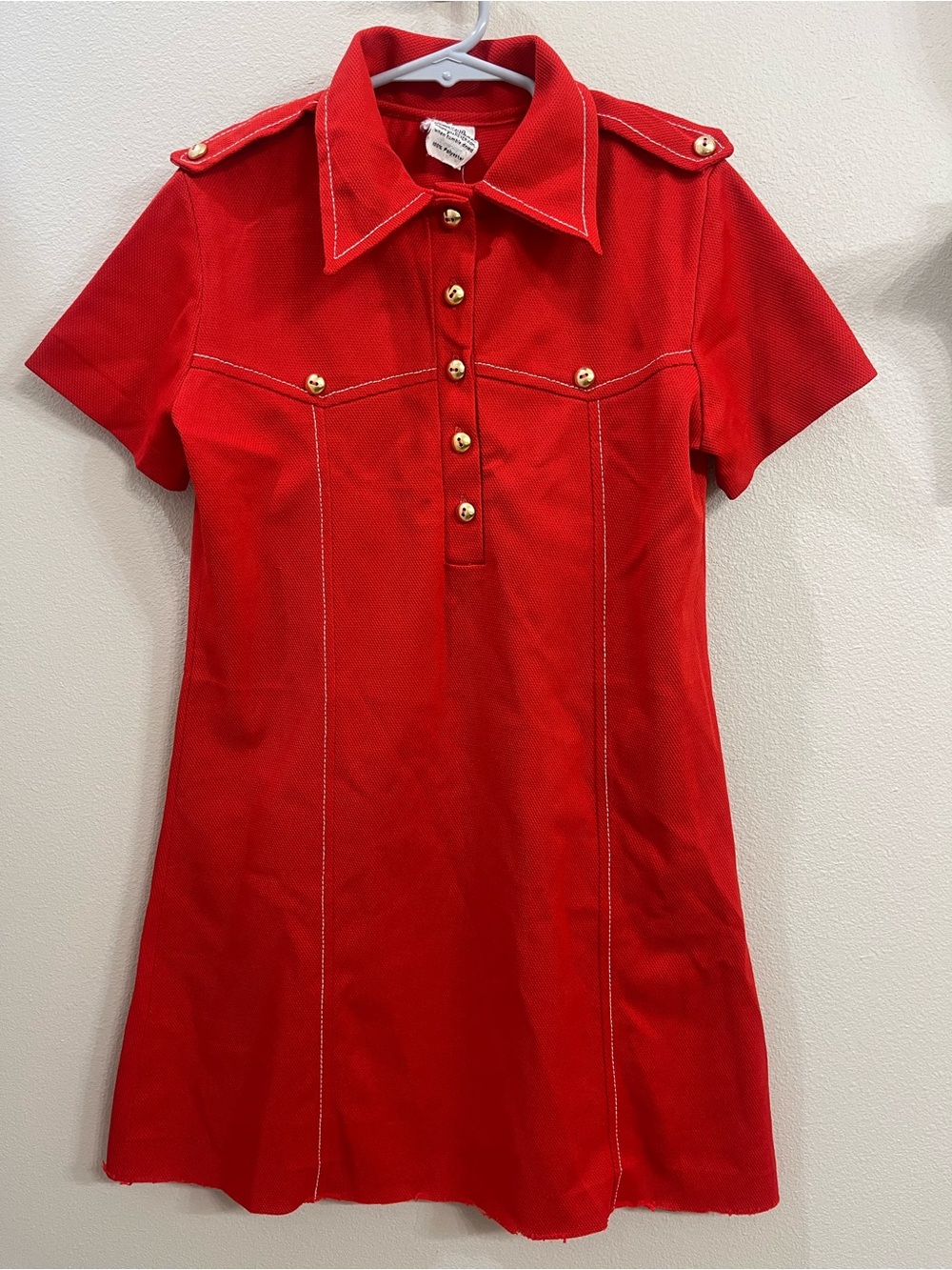 Vtg Carol Evans for Penney's Girls Penn Prest Poly Dress Size 10 Easy Care
